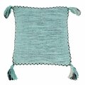 Vecindario 18 in. Braided Border Tassel Square Throw Pillow with Poly Filling VE2658467